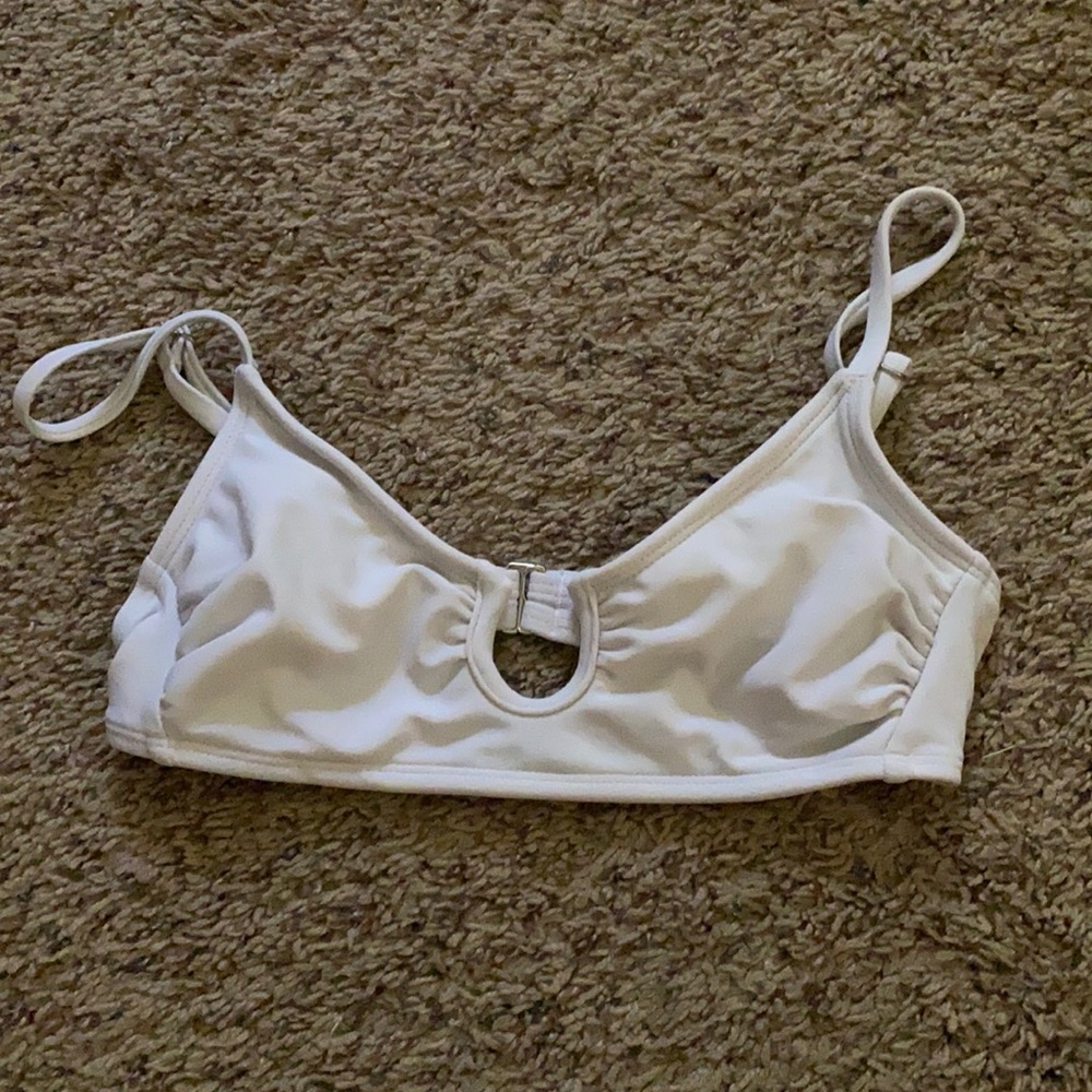 white bikini top